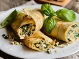 Mini Crêpes végétariennes avec du fromages