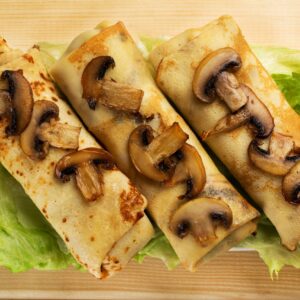 Crêpes, jambon,  fromage, champignon